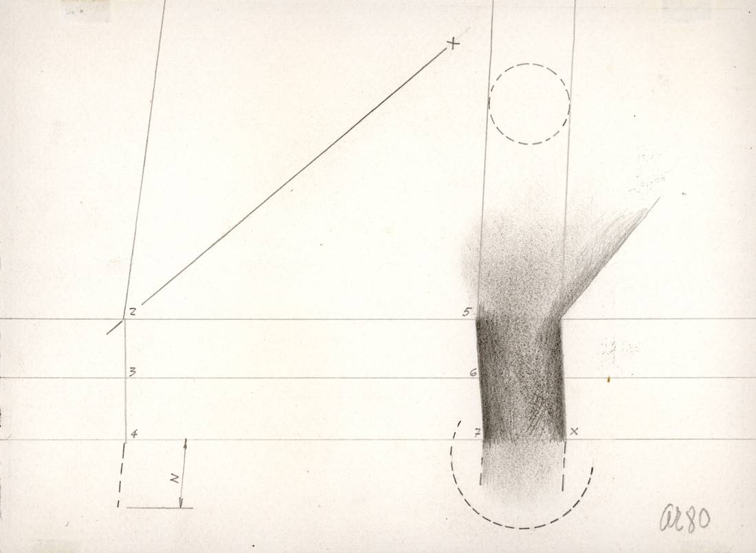 Sin título, 1980. Abel Rezzano (1936-2020). Lápiz.  14 x 18,5 x  cm. Nº inv. 4903.
