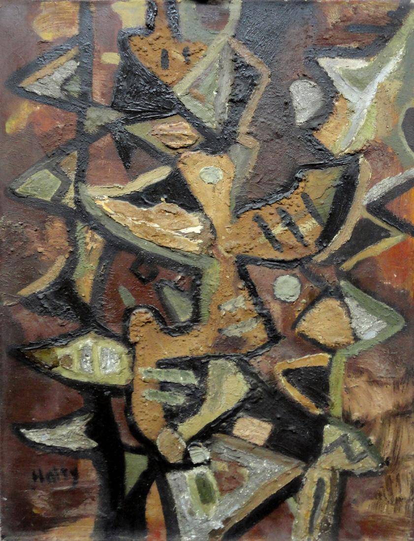 La Espina de la Cruz. Adolfo Halty (1915-1974). Téc.mixta s/tela.  70 x 50 x 0 cm. Nº inv. 4908.