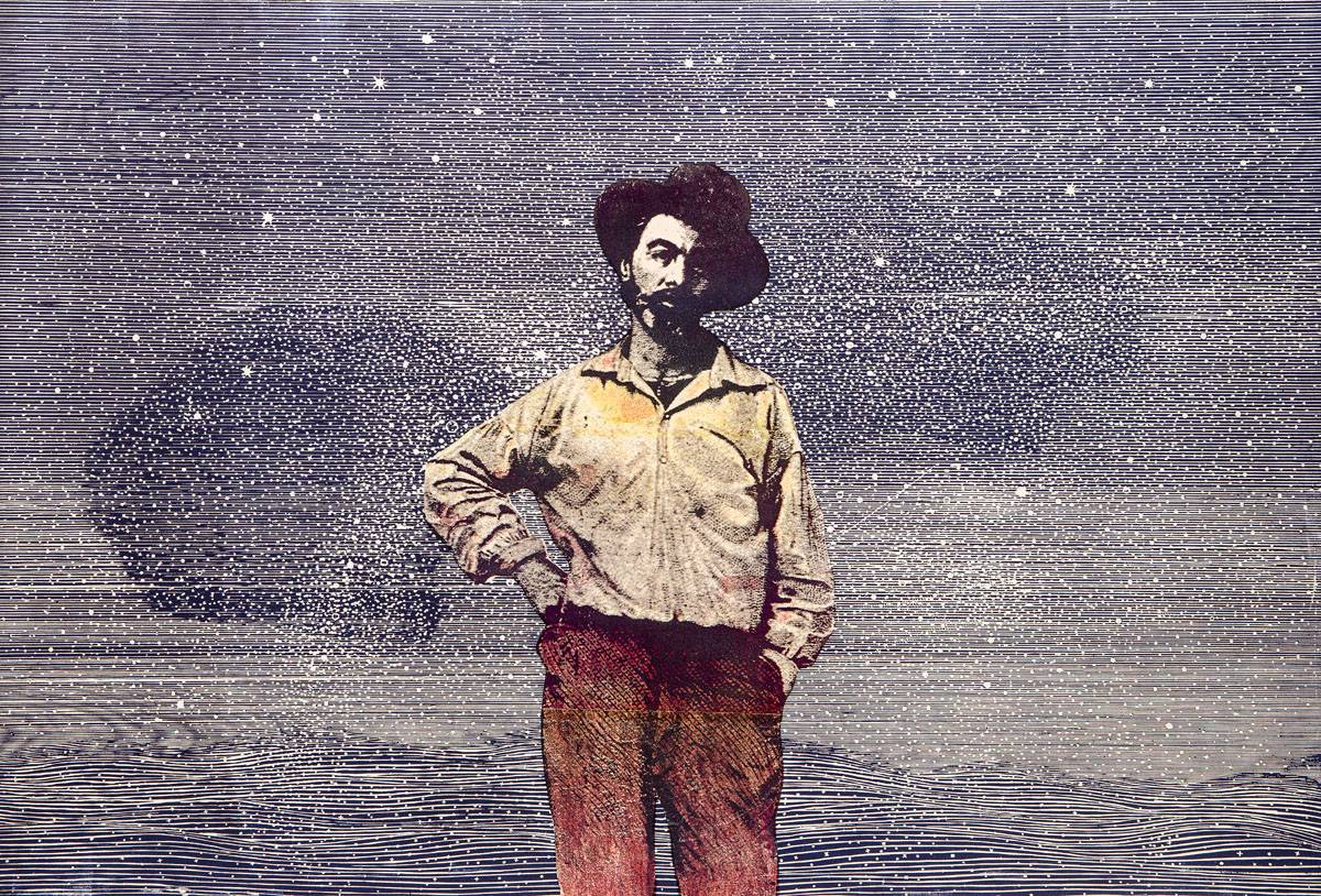 Young walt Whitman, 1981. Antonio Frasconi (1919-2013). Grabado.  75 x 105 x 0 cm. Nº inv. 4939.
