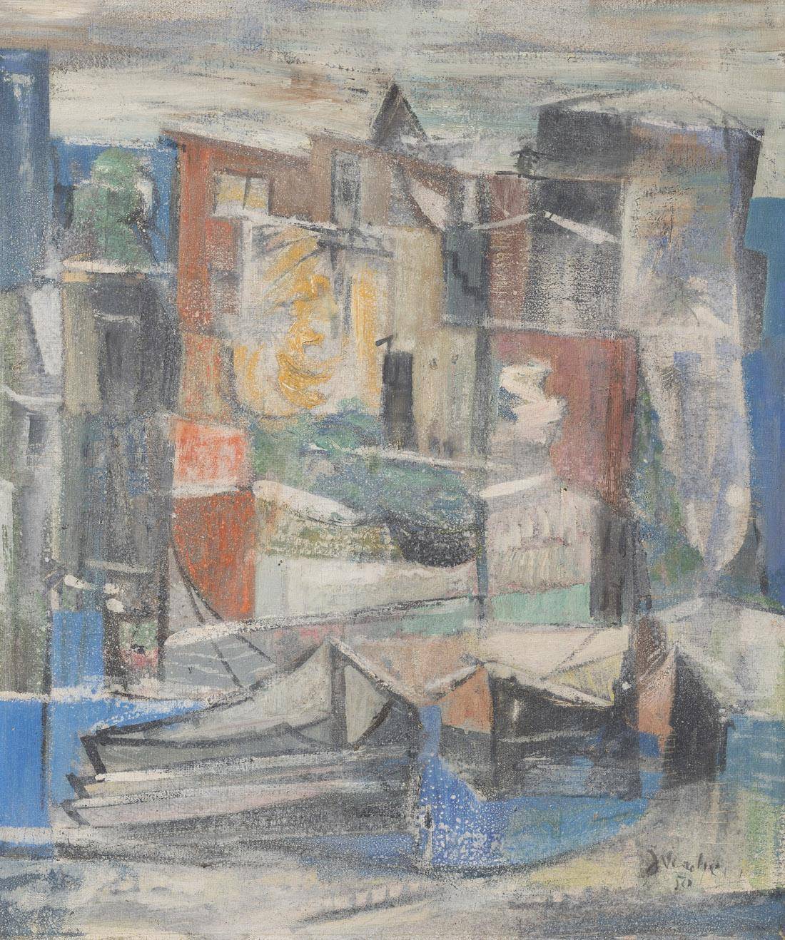 Botes. Julio Verdié (1900-1988). Óleo sobre tela.  55 x 47 cm. Nº inv. 4960.