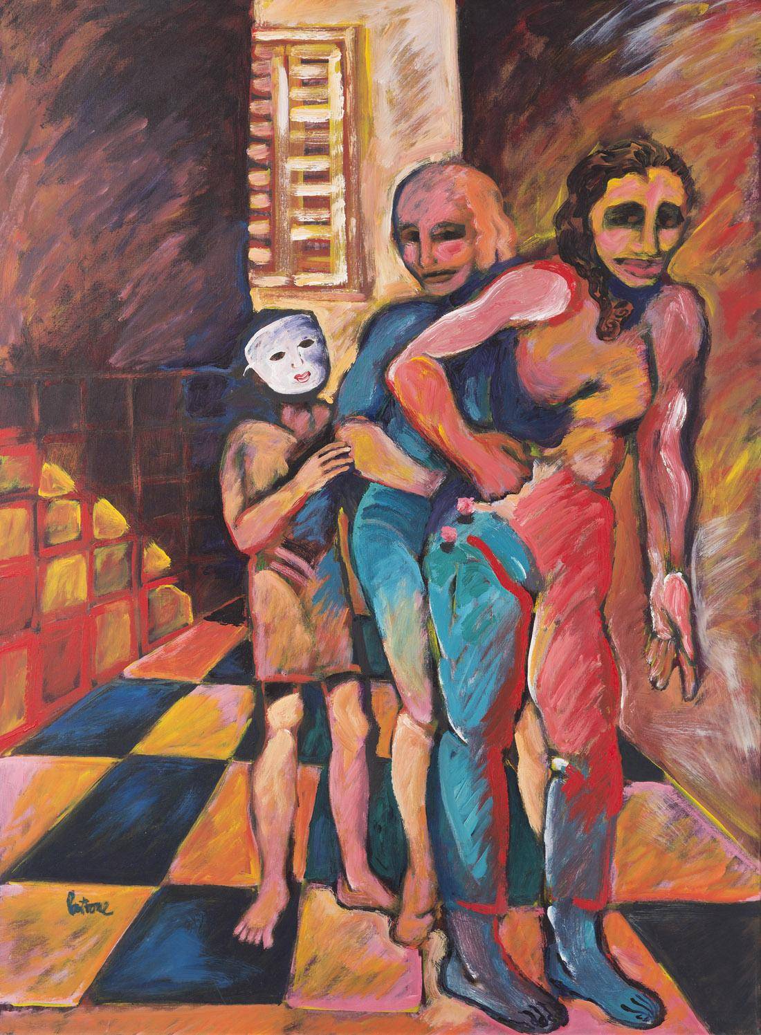 Zaguán, 1987. Virginia Patrone (1950). Óleo sobre tela.  130 x 97 cm. Nº inv. 4969.