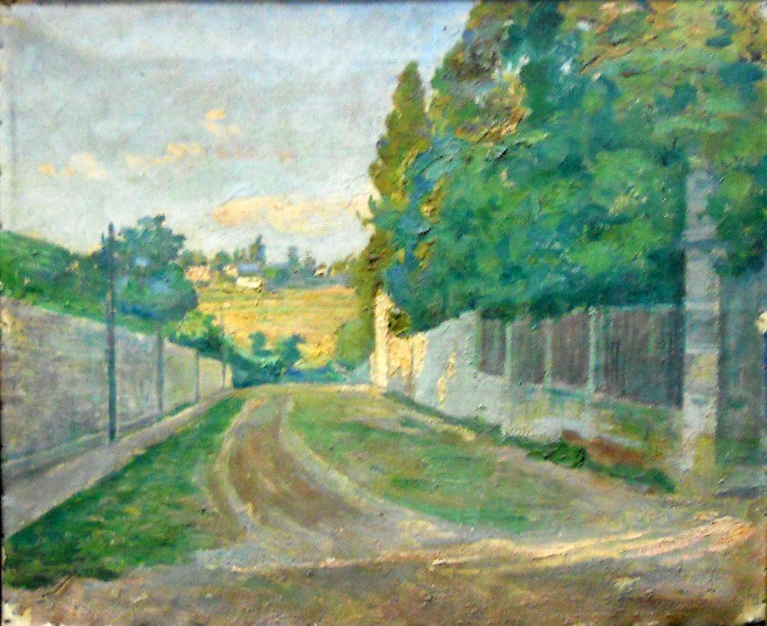 Paisaje. Gaetano M. Parpagnoli (1869-1924). Óleo sobre tela.  32 x 38 cm. Nº inv. 500.