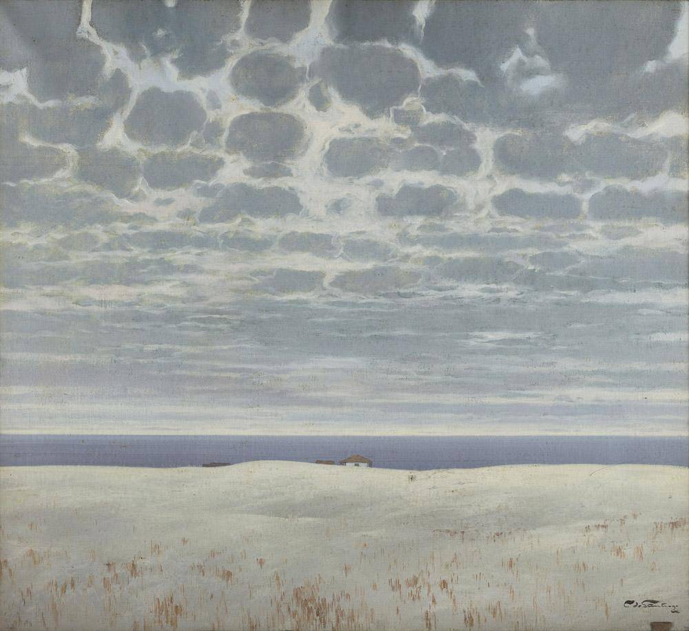 Cielo Empedrado. Carlos de Santiago (1875-1951). Óleo sobre tela.  90 x 100 cm. Nº inv. 5114.