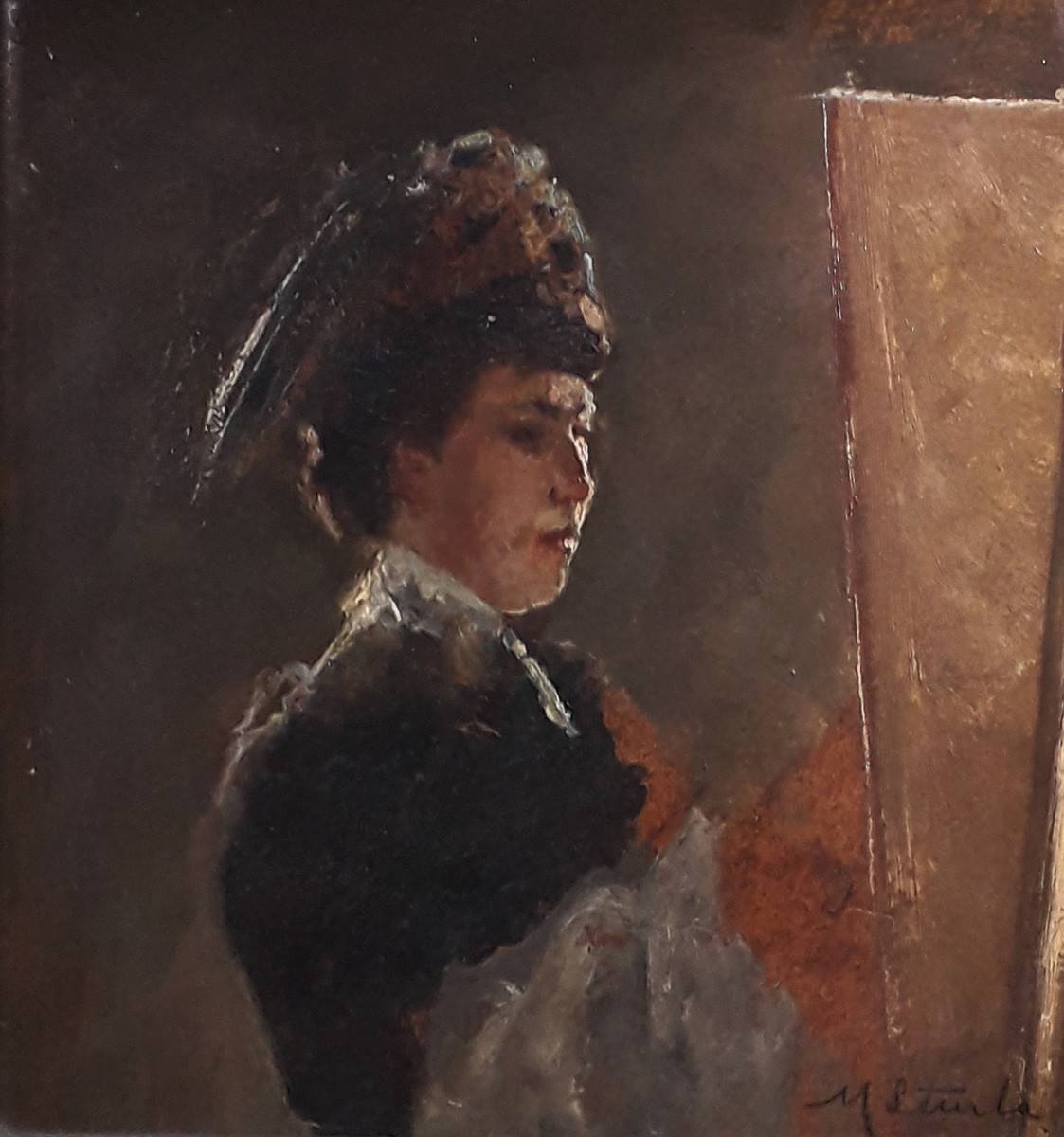 Estudio. Máximo Sturla (1883-1909). Óleo sobre cartón.  21,5 x 21 cm. Nº inv. 512.