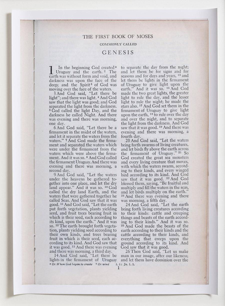 La Biblia de mis hijos. Luis Camnitzer (1937). Imagen digital sobre papel.  46,5 x 64,5 cm. Nº inv. 5120.