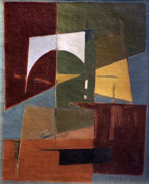 Composición. Norberto Berdía (1900-1983). Óleo sobre tela.  42 x 34 cm, Nº inv. 5195.
