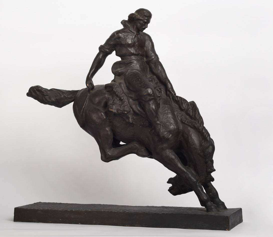 Jineteando, 1928. José Belloni (1882-1965). Bronce.  44 x 14 x 44,5 cm. Nº inv. 696.