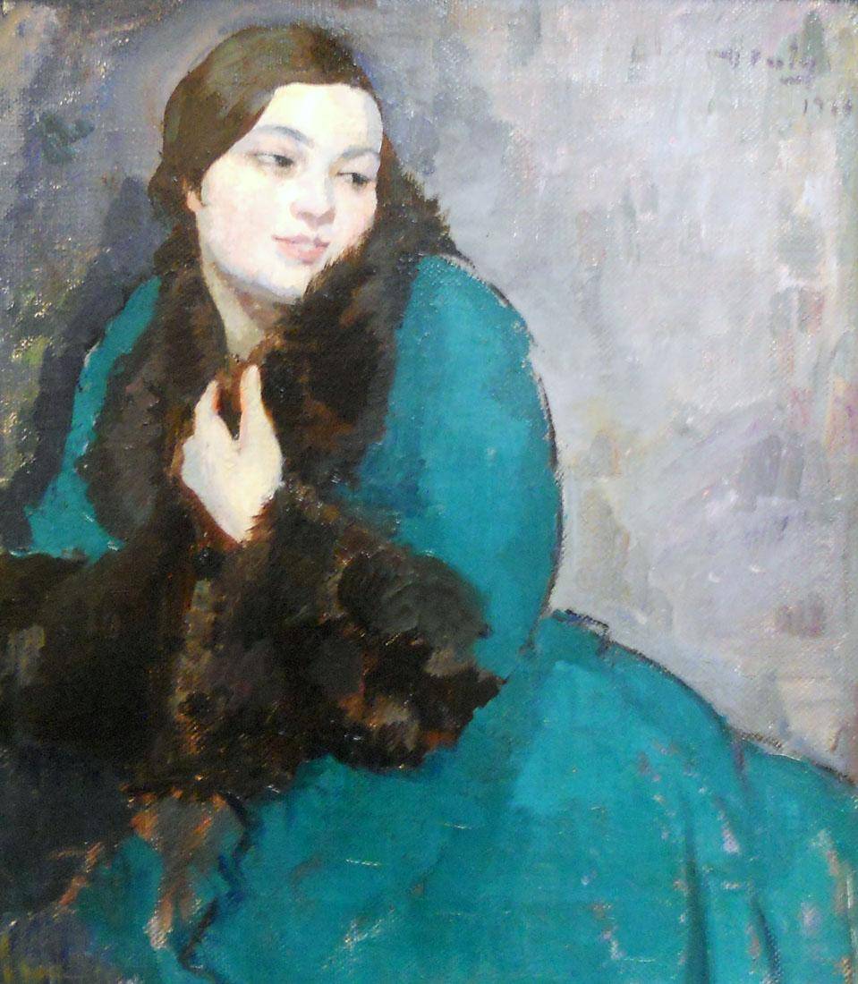 Sonrisa, 1928. Vicente Puig (1882-1965). Óleo sobre tela.  44 x 40 cm. Nº inv. 715.