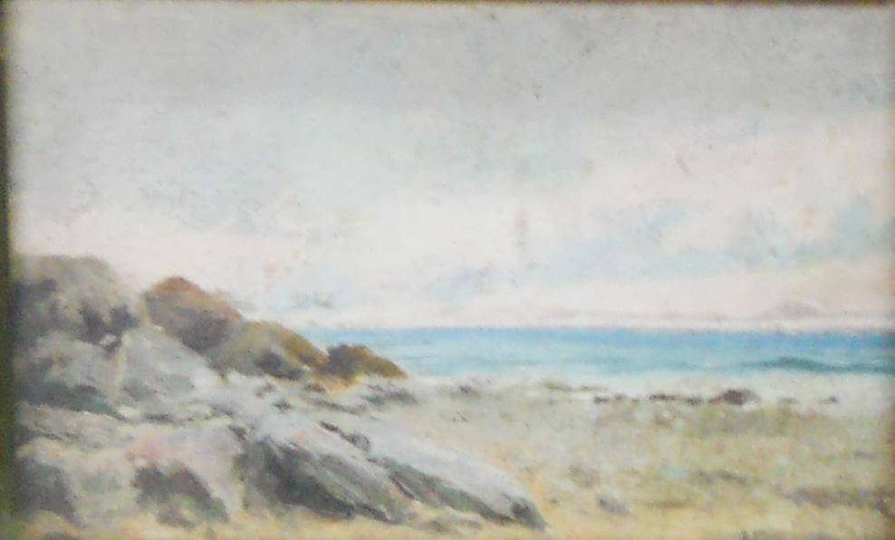 Paisaje. Hector Escardó (1866-1896). Óleo sobre marfilina.  65 x 105 cm. Nº inv. 740.