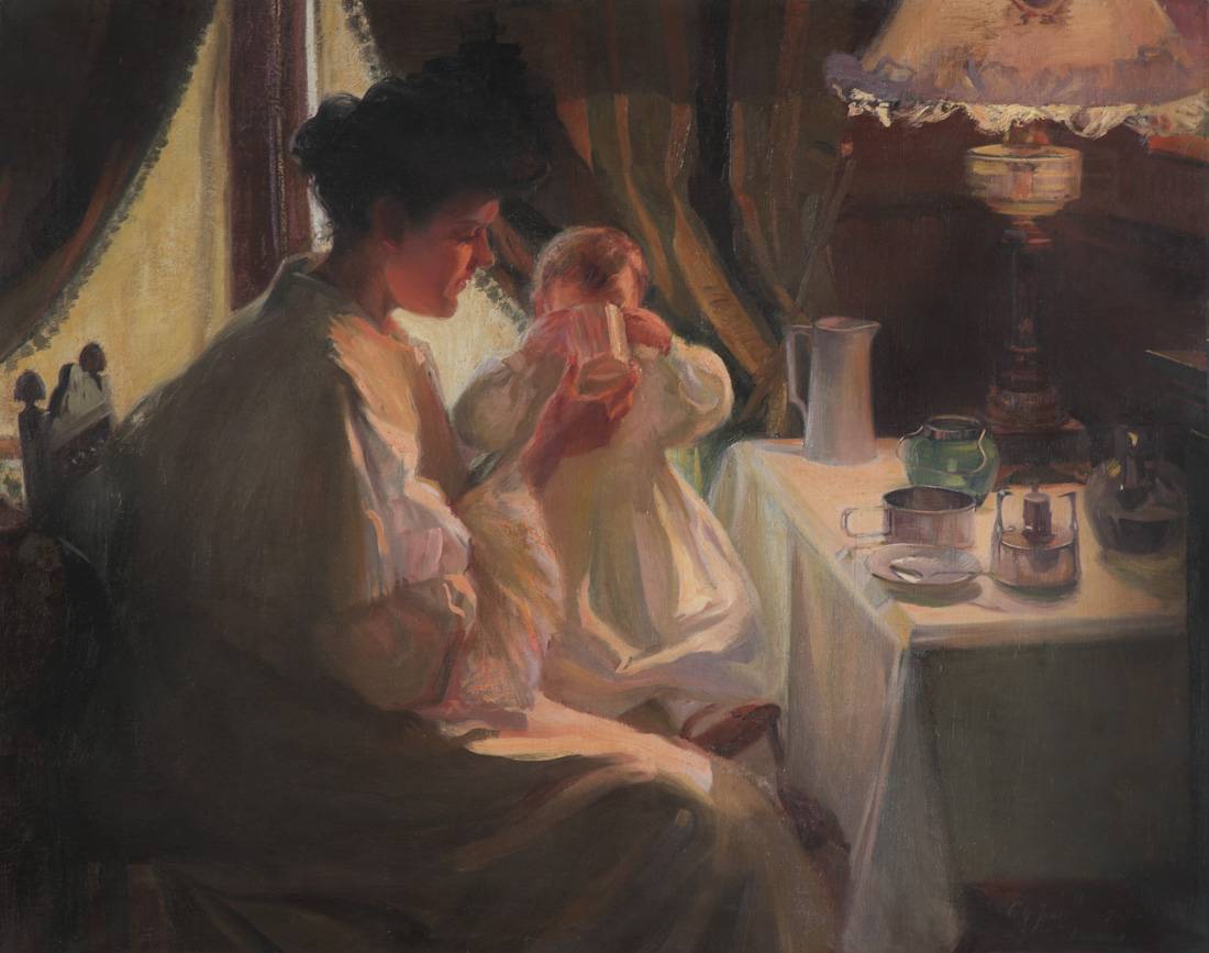 Maternidad, 1905. Carlos María Herrera (1875-1914). Óleo sobre tela.  118 x 149 cm. Nº inv. 97.