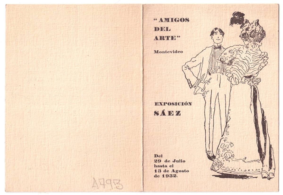 Invitación Amigos del Arte muestra C.F. Sáez 1932 , 1932