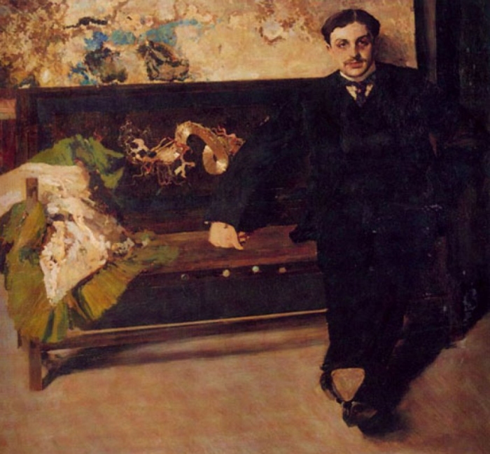 Hoja de Biombo de Carlos Federico Sáez - Museo Nacional de Artes Visuales - Retrato del Sr. Juan Carlos Muñoz, 1899, Carlos Federico Sáez (1878-1901), Óleo - Tela , 129 x 139 cm , nº 337