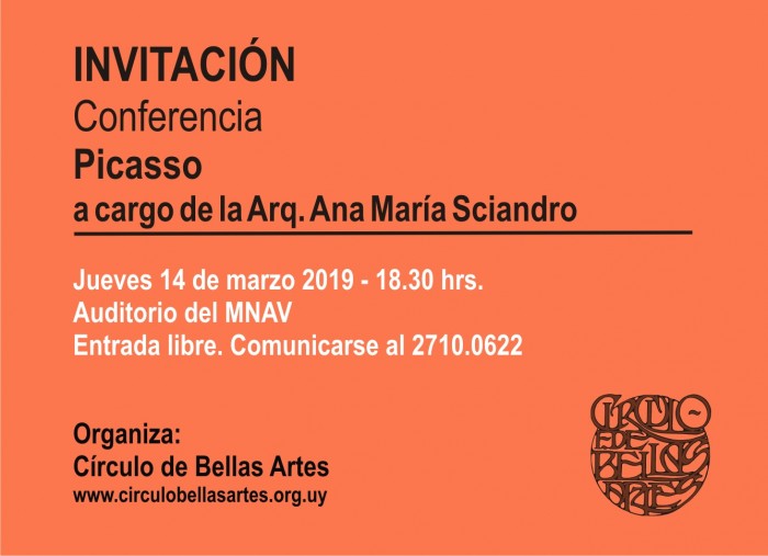 Conferencia sobre Picasso a cargo de la arq. Ana María Sciandro Comesaña - 