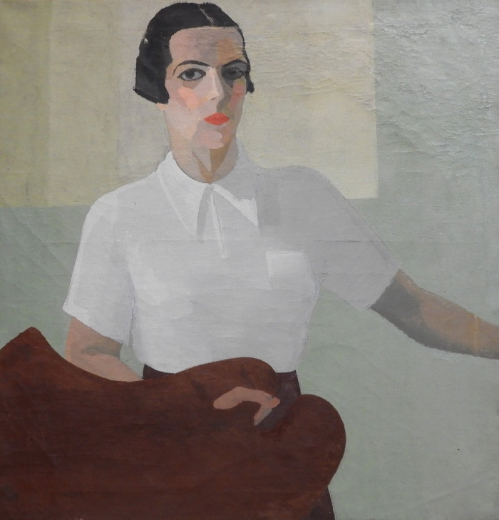 Colección MNAV - Autorretrato, Petrona Viera (1895-1960), Óleo sobre tela, 91 x 87 cm, Nº inv. 2949