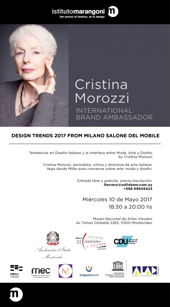 Conferencia de Cristina Morozzi: "Design Trends 2017 from Milano Salone del Mobile " - 