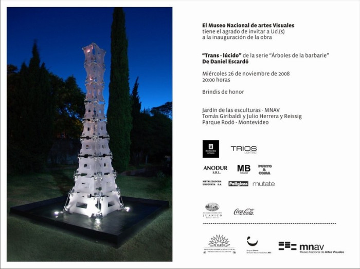 Escultura de Daniel Escardó en el Jardín de los artistas del MNAV - Museo Nacional de Artes Visuales - 