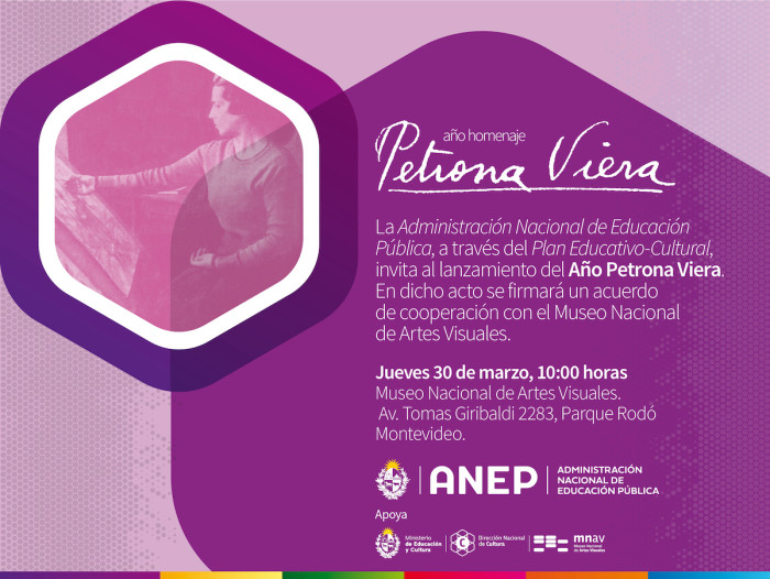 Lanzamiento del año de Petrona Viera y firma de convenio de cooperación entre ANEP y el Museo Nacional de Artes Visuales  - Museo Nacional de Artes Visuales - 