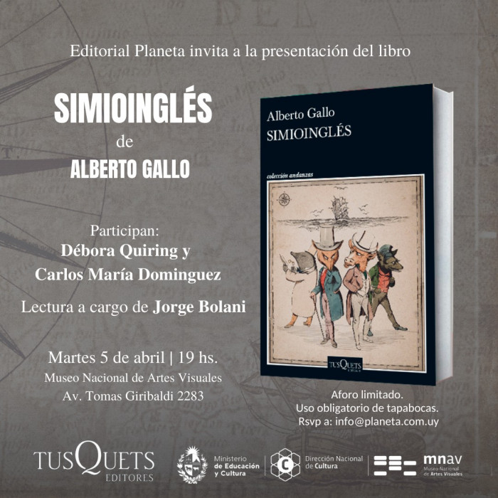 Presentación de la nueva novela de Alberto Gallo SIMIOINGLÉS - 