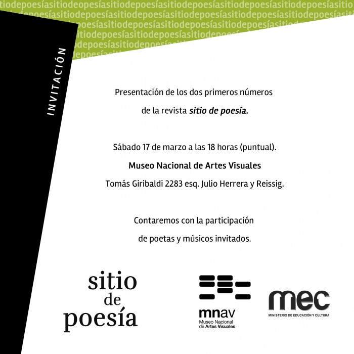  - Presentación de la revista Sitio de poesía - Museo Nacional de Artes Visuales