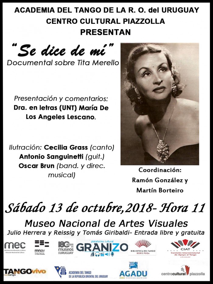  - Tango en el Museo - Documental "Se dice de mí" - Museo Nacional de Artes Visuales