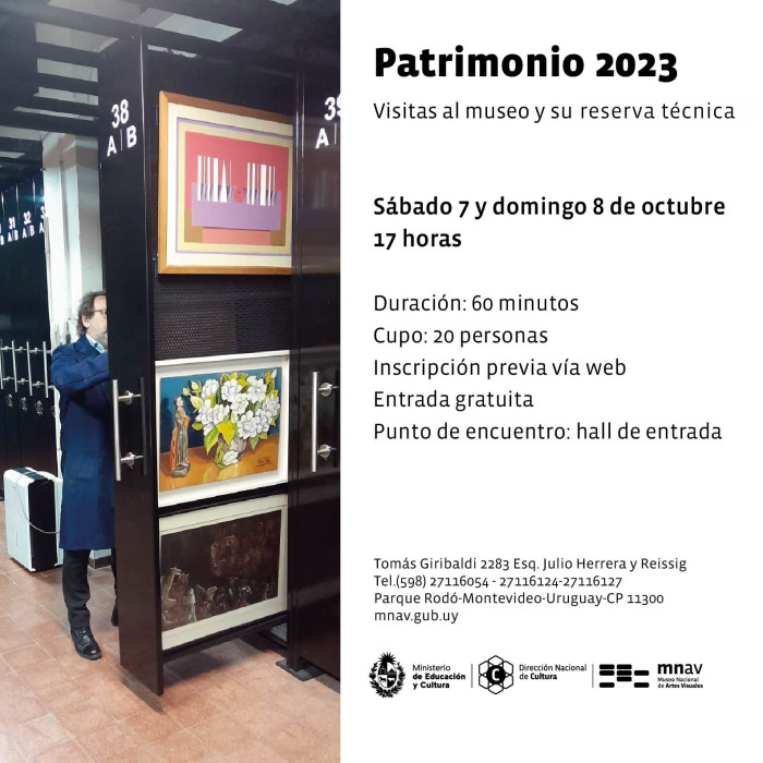Visitas guiadas al museo y su reserva técnica - Día del Patrimonio 2023 - Museo Nacional de Artes Visuales - 